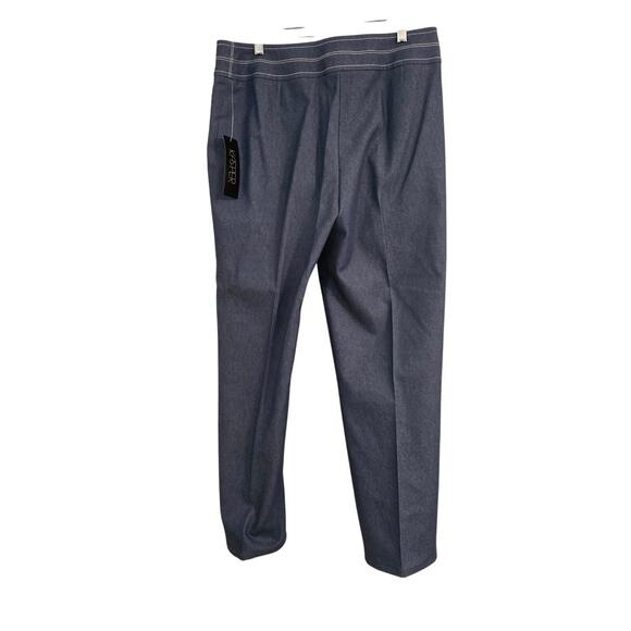 KASPER PANT SUIT Jacket sz 16/Pant sz12 INSEAM 28'/Stetch Denium NWT - Picture 4 of 16